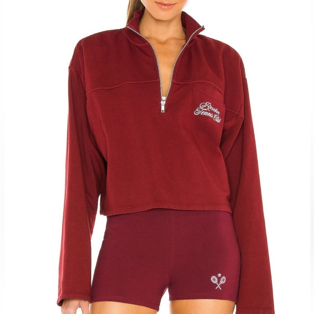 Revolve Tennis Club Maroon Half Zip